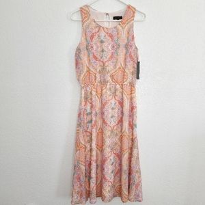AA Studio midi flowy light Multicolor spring summer dress New Size 6